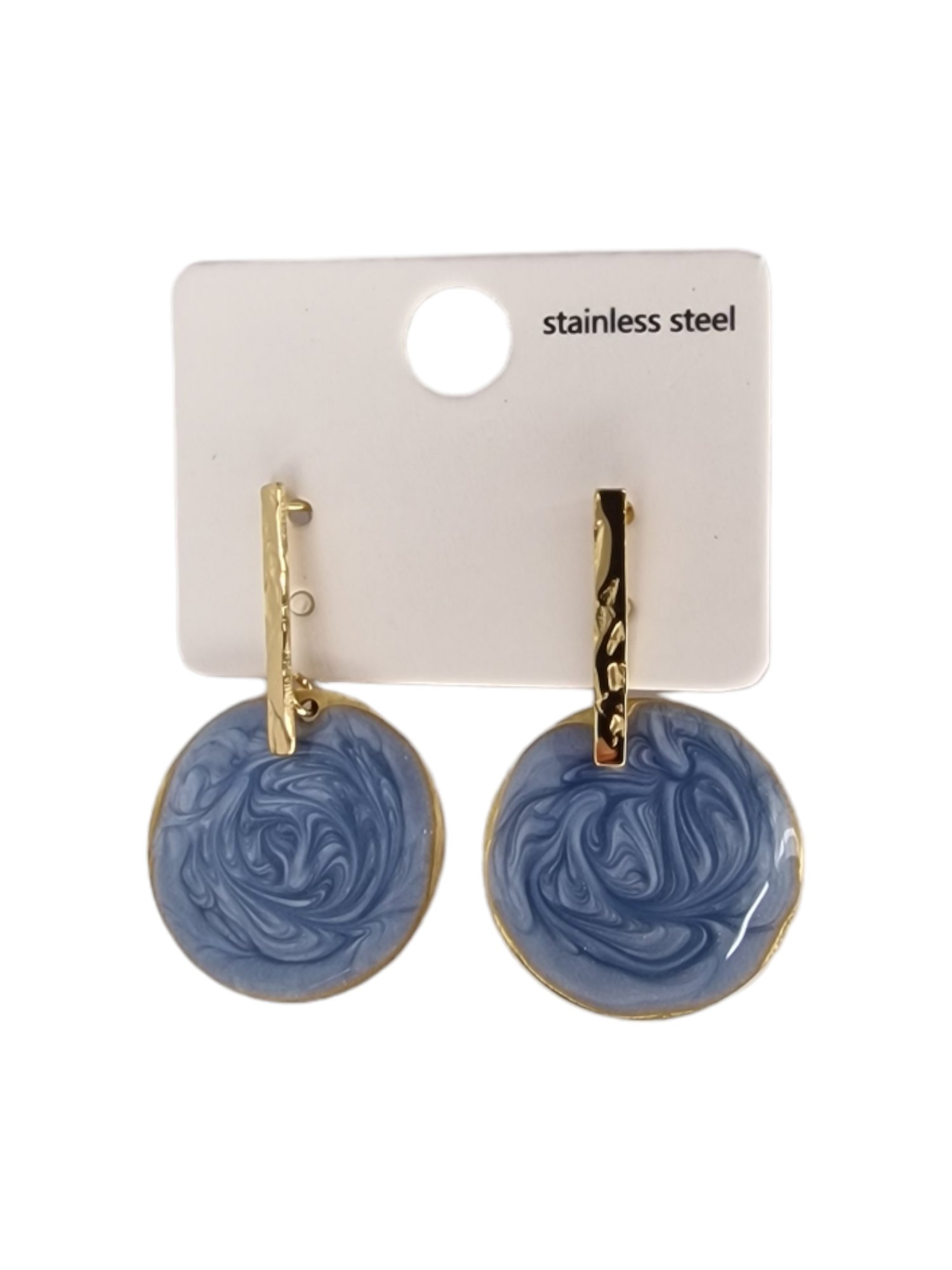 Κρεμαστά Σκουλαρίκια Κύκλος Με Φιλντισένιο Γέμισμα