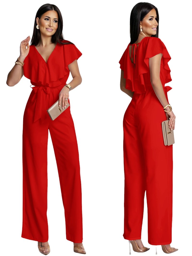 Ολόσωμη Φόρμα Με Βολάν Και Δέσιμο Στην Πλάτη - Image 2